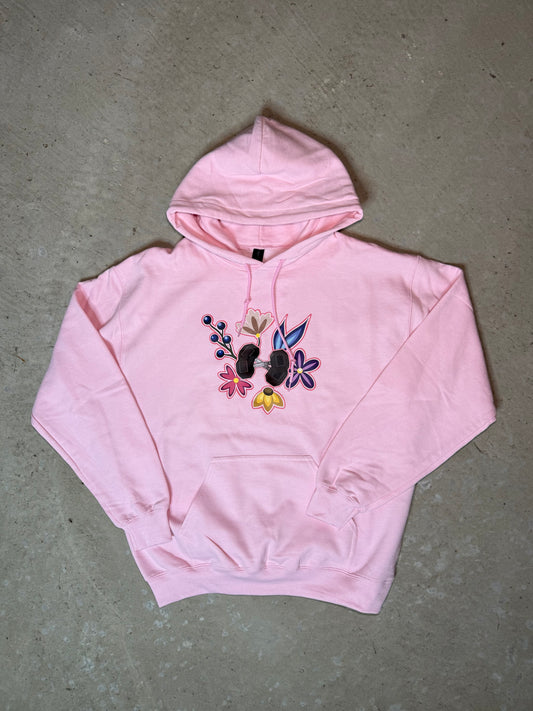 Pink Floral Dumbbell Hoodie